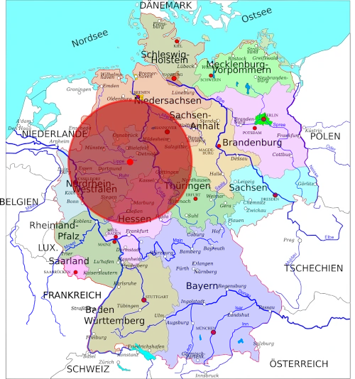 Haupteinsatzgebiet Übersichtskarte Deutschland